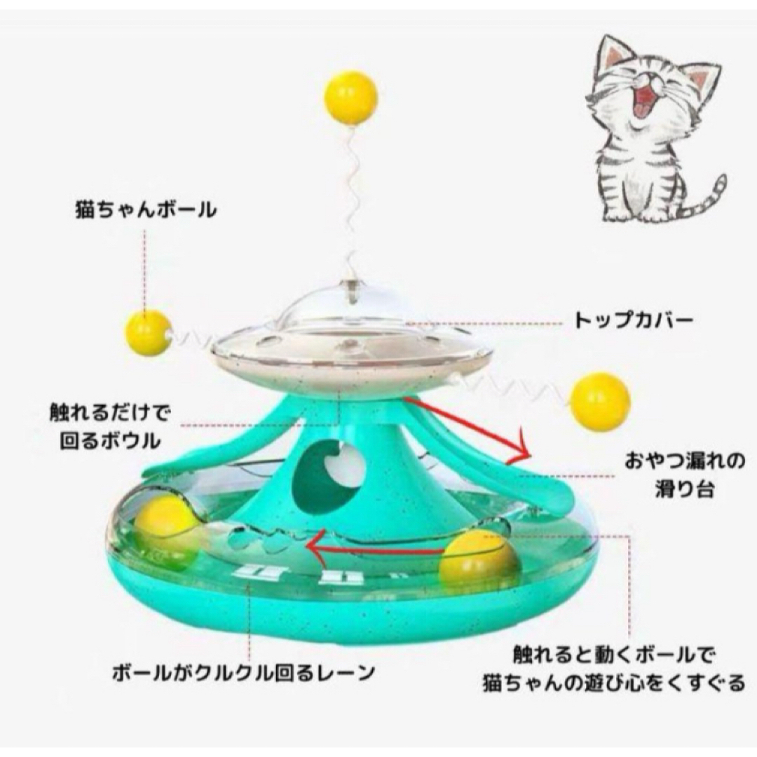 猫 おもちゃ ボール 早食い 防止 食器 自動給餌器 エサ フード 入れ その他のペット用品(猫)の商品写真