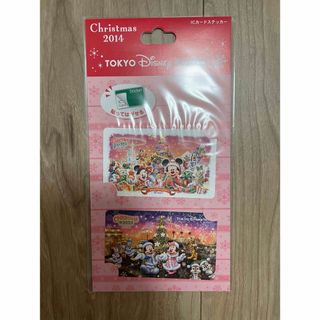 ディズニー(Disney)のディズニー　ミッキー　ミニー　ICカードステッカー　定期　クリスマス　新品(パスケース/IDカードホルダー)