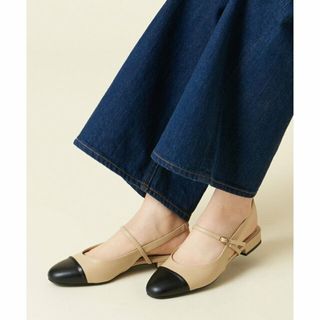 オデットエオディール(Odette e Odile)の【BEIGE】ラウンドコンビストラップバックベルト フラット15●(ハイヒール/パンプス)