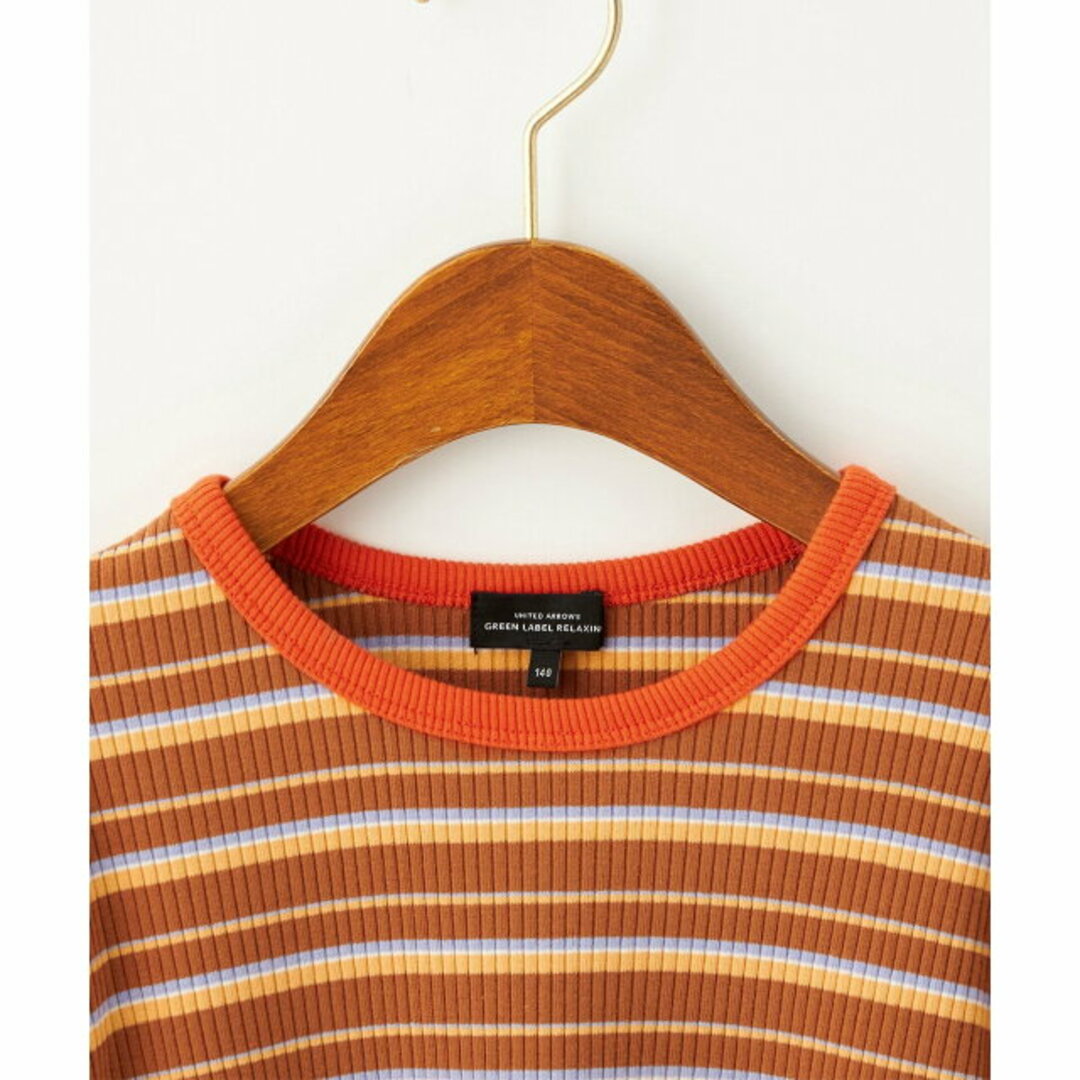 UNITED ARROWS green label relaxing(ユナイテッドアローズグリーンレーベルリラクシング)の【MD.BROWN】TJ テレコボーダー ショート Tシャツ 140-160cm その他のその他(その他)の商品写真