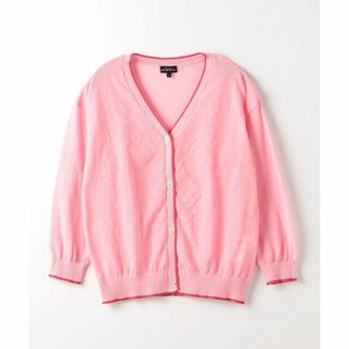 ユナイテッドアローズグリーンレーベルリラクシング(UNITED ARROWS green label relaxing)の【LT.PINK】TJ シアー Vカラー ライン カーディガン 110cm-130cm(その他)