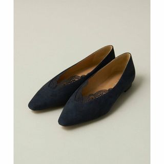 オデットエオディール(Odette e Odile)の【NAVY】レースサプルスクエア フラット10↓↑(ハイヒール/パンプス)