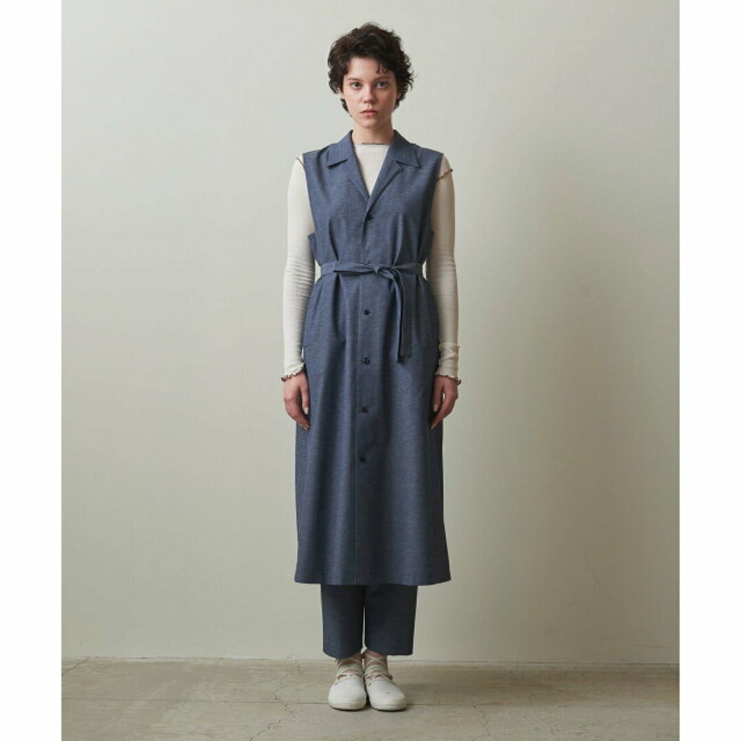 steven alan(スティーブンアラン)の【NAVY】<Steven Alan>TWILL NO SLEEVE DRESS/ワンピース レディースのワンピース(ロングワンピース/マキシワンピース)の商品写真