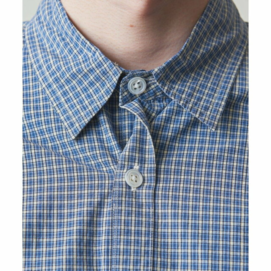 steven alan(スティーブンアラン)の【COBALT】【XL】<Steven Alan> POPLIN MINI/CHK REVERSE SEAM SHIRT -LOOSE/シャツ その他のその他(その他)の商品写真