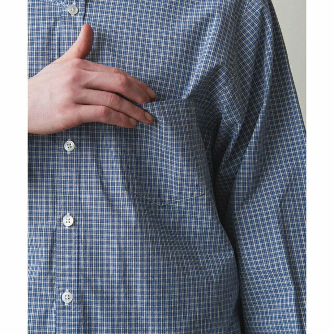 steven alan(スティーブンアラン)の【COBALT】【XL】<Steven Alan> POPLIN MINI/CHK REVERSE SEAM SHIRT -LOOSE/シャツ その他のその他(その他)の商品写真