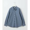 【COBALT】【L】<Steven Alan> POPLIN MINI/CHK REVERSE SEAM SHIRT -LOOSE/シャツ