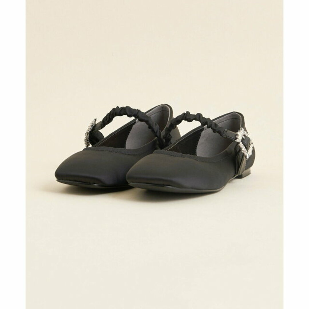 Odette e Odile(オデットエオディール)の【BLACK】シャーリングベルト フラット10●↑ レディースの靴/シューズ(ハイヒール/パンプス)の商品写真