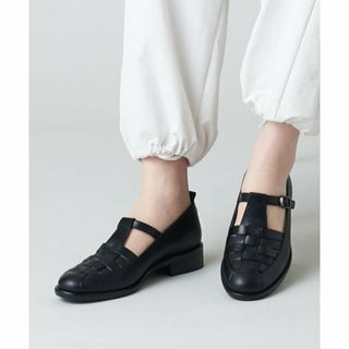 オデットエオディール(Odette e Odile)の【BLACK】Tストラップメッシュモカ フラット30↑(ローファー/革靴)