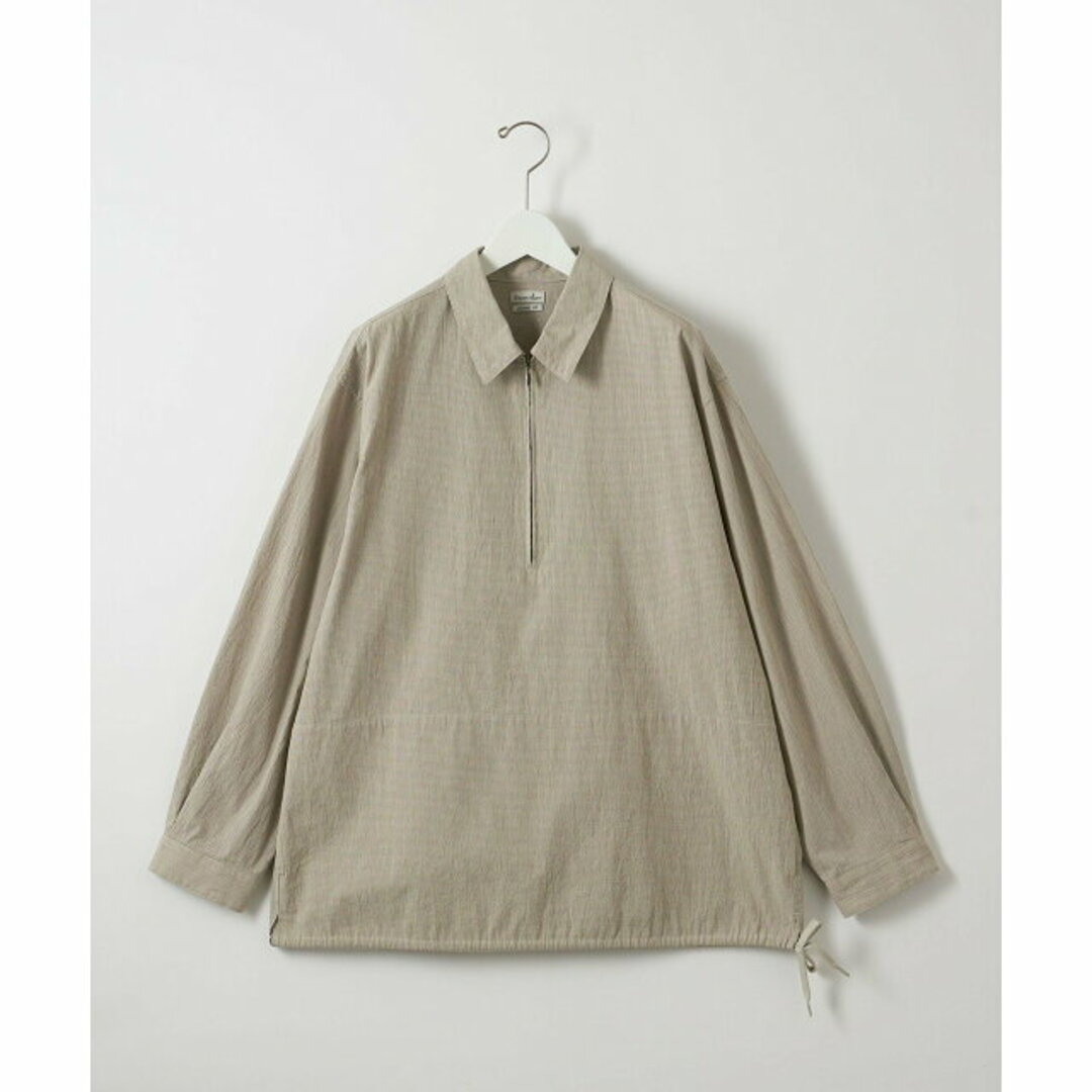 steven alan(スティーブンアラン)の【BEIGE】<Steven Alan> BUMPY CHK ZIP PULL/OVER SHIRT -LOOSE/シャツ その他のその他(その他)の商品写真