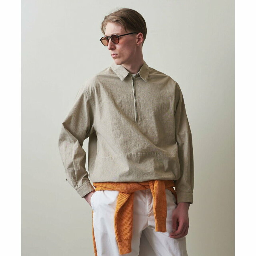 steven alan(スティーブンアラン)の【BEIGE】<Steven Alan> BUMPY CHK ZIP PULL/OVER SHIRT -LOOSE/シャツ その他のその他(その他)の商品写真