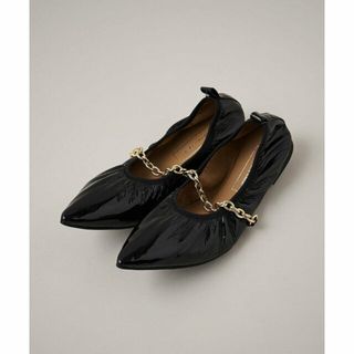 オデットエオディール(Odette e Odile)の【BLACK】チェーンベルトポインテッド フラット10↓↑(ハイヒール/パンプス)