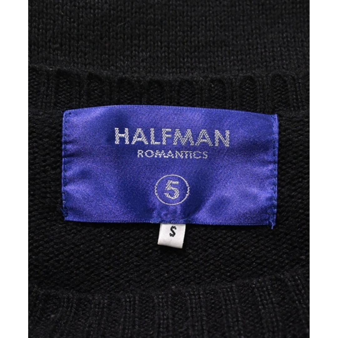 HALFMAN(ハーフマン)のHALFMAN ハーフマン ニット・セーター S 黒 【古着】【中古】 メンズのトップス(ニット/セーター)の商品写真