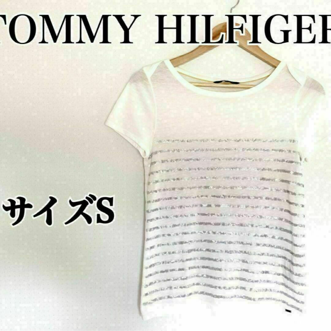 TOMY HILFIGERトミーフィルフィガー　レディース　カットソー　サイズS レディースのトップス(Tシャツ(半袖/袖なし))の商品写真