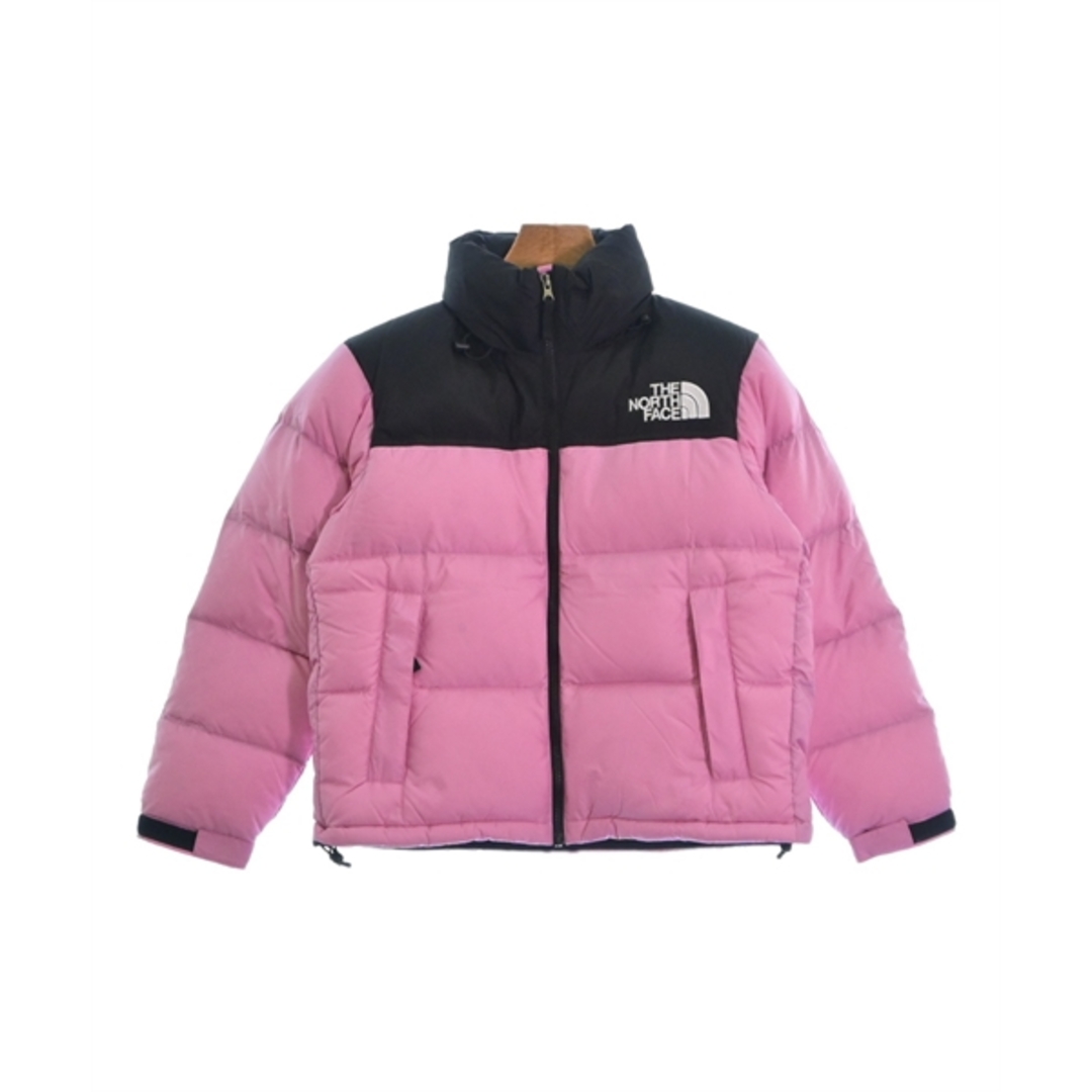 THE NORTH FACE ダウンジャケット/ダウンベスト S ピンクx黒 【古着】【中古】 レディースのジャケット/アウター(ダウンジャケット)の商品写真