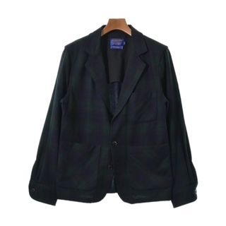 ペンドルトン(PENDLETON)のPENDLETON ペンドルトン テーラードジャケット M 緑x紺(チェック) 【古着】【中古】(テーラードジャケット)