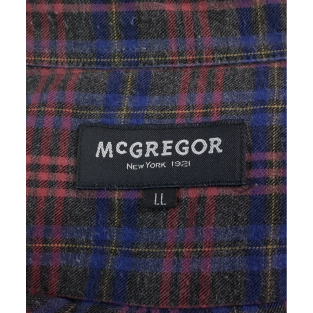 McGREGOR(マックレガー)のMcGREGOR カジュアルシャツ LL グレーxピンクx青(チェック) 【古着】【中古】 メンズのトップス(シャツ)の商品写真