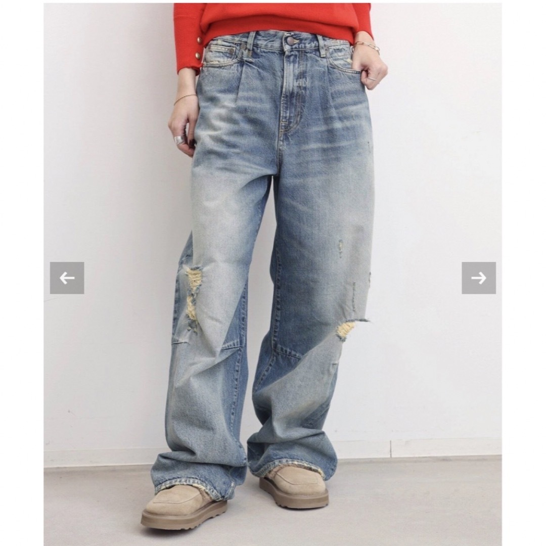 L'Appartement DEUXIEME CLASSE(アパルトモンドゥーズィエムクラス)のR13WAYNE ARTICULATED KNEE JEAN size24 レディースのパンツ(デニム/ジーンズ)の商品写真