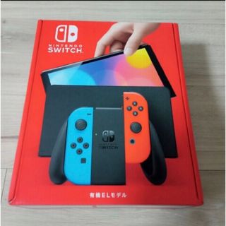 ニンテンドースイッチ(Nintendo Switch)の【新品未開封】Switch 有機EL ネオン　任天堂　保証あり(家庭用ゲーム機本体)