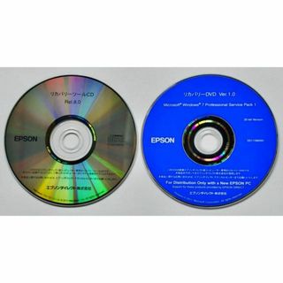 エプソン(EPSON)のEPSON リカバリdisk２枚入Win7Pro SP1 32Bit&ツールCD(PCパーツ)