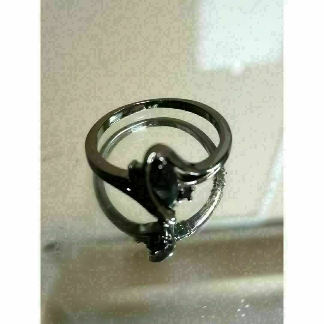 【R103】リング メンズ 　指輪　シルバー　レディース　ブラック　栗　20号 レディースのアクセサリー(リング(指輪))の商品写真