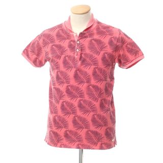 スコッチアンドソーダ(SCOTCH & SODA)の【中古】スコッチアンドソーダ SCOTCH & SODA コットン 鹿の子 半袖ポロシャツ ピンクxネイビー【サイズS】【メンズ】(ポロシャツ)