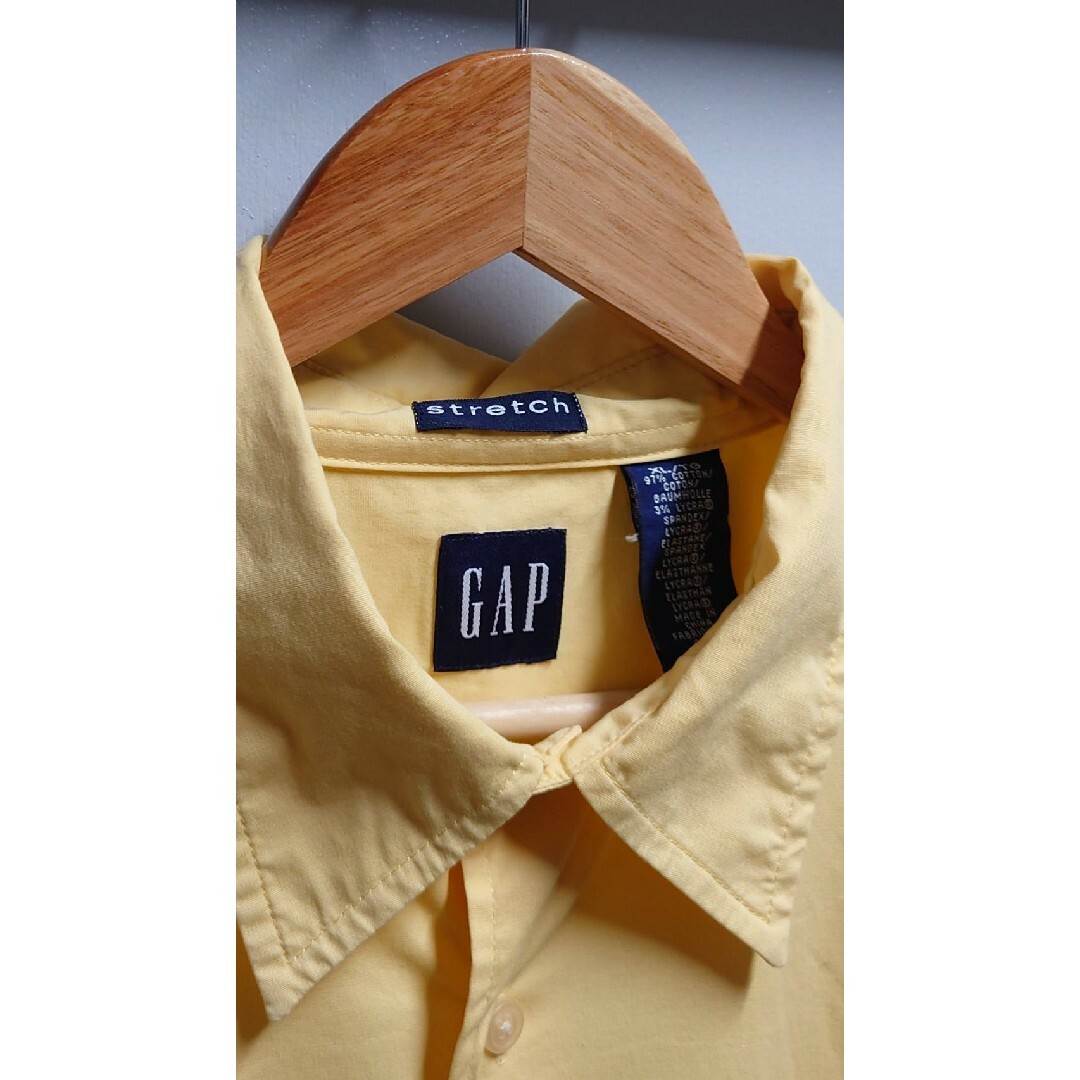 GAP(ギャップ)の00’s GAP “Stretch” マチ付き ストレッチ シャツ イエロー メンズのトップス(シャツ)の商品写真