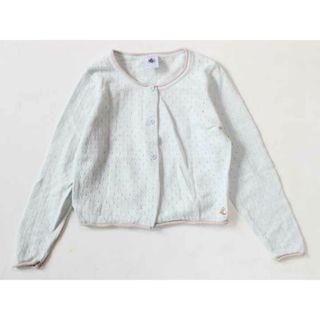 プチバトー(PETIT BATEAU)の☆プチバトー/PETIT BATEAU☆104cm カーディガン 水色 【中古】子供服 キッズ kids 女の子 春 823032 tops(カーディガン)