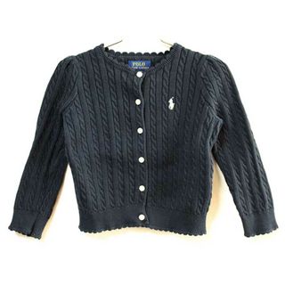 ラルフローレン(Ralph Lauren)の【値下げ!】《ラルフローレン/Ralph Lauren》100cm 長袖カーディガン 紺【中古】子供服 キッズ kids 女の子 春秋 012032 tops(カーディガン)