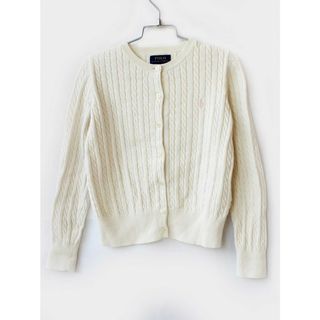 ラルフローレン(Ralph Lauren)の[ラルフローレン/Ralph Lauren]130cm カーディガン 白【中古】子供服 キッズ kids 女の子 春秋 tops 312042(カーディガン)