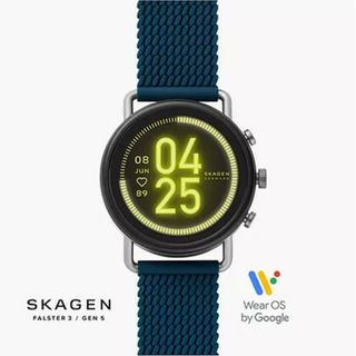 スカーゲン(SKAGEN)のFALSTER 3 ブルーシリコンメッシュ スマートウォッチ(その他)