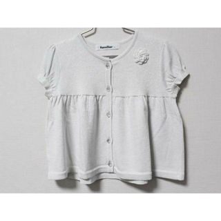 ファミリア(familiar)の《ファミリア/familiar》110cm 半袖カーディガン グレー×シルバー【中古】子供服 キッズ kids 女の子 夏 325032 tops(カーディガン)