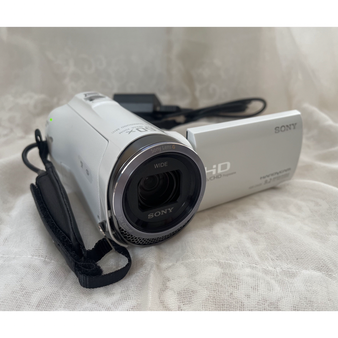 SONY(ソニー)のSONY ビデオカメラ HDR-CX420(W) スマホ/家電/カメラのカメラ(ビデオカメラ)の商品写真