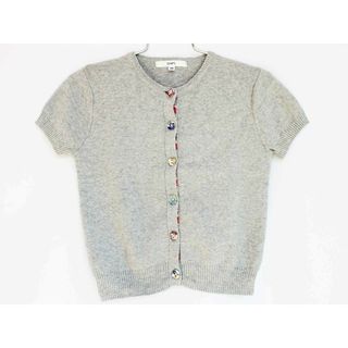 [シップス/SHIPS kids]100cm 半袖カーディガン グレー リバティ【中古】子供服 キッズ kids 女の子 春夏 tops 103042