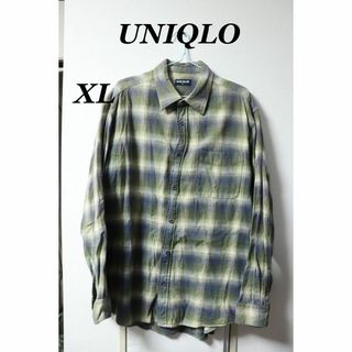 ユニクロ(UNIQLO)のプロフ必読UNIQLOチェックネルシャツ/デザイン良いカッコいい♪XL(シャツ)