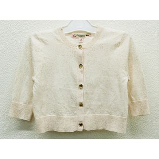 △ボンポワン/BONPOINT△95cm(3) 七分袖カーディガン 薄ピンク ゴールドラメ入り【中古】子供服 キッズ kids 女の子 春秋 409032 tops(カーディガン)