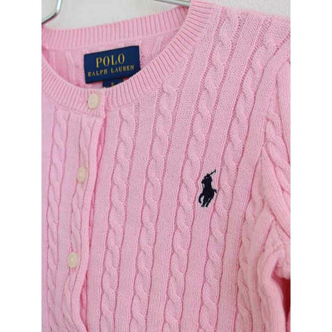 Ralph Lauren(ラルフローレン)の†ラルフローレン/Ralph Lauren†115cm(5) 長袖カーディガン ピンク【中古】子供服 キッズ kids 女の子 春秋 tops 612042 キッズ/ベビー/マタニティのキッズ服女の子用(90cm~)(カーディガン)の商品写真