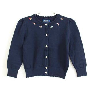 ラルフローレン(Ralph Lauren)の【値下げ!】†ラルフローレン/Ralph Lauren†100cm カーディガン 紺【中古】子供服 キッズ kids 女の子 春秋 012032 tops(カーディガン)