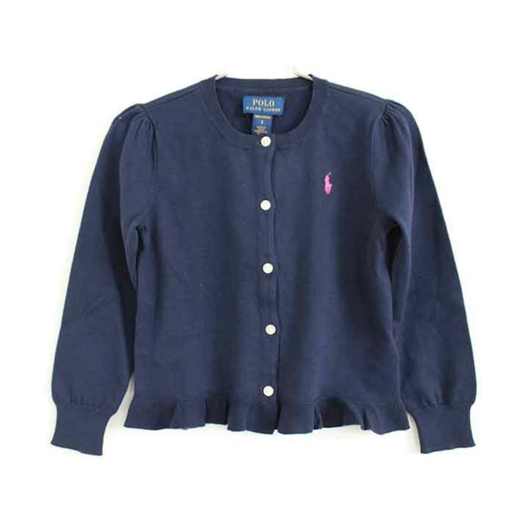 Ralph Lauren(ラルフローレン)の【値下げ!】†ラルフローレン/Ralph Lauren†115cm カーディガン 紺【中古】子供服 キッズ kids 女の子 春秋 012032 tops キッズ/ベビー/マタニティのキッズ服女の子用(90cm~)(カーディガン)の商品写真