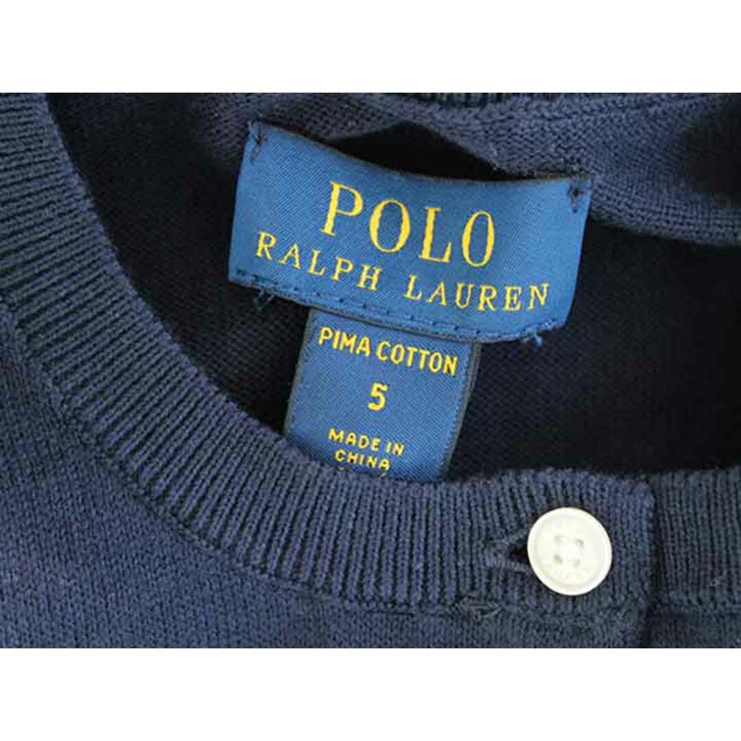 Ralph Lauren(ラルフローレン)の【値下げ!】†ラルフローレン/Ralph Lauren†115cm カーディガン 紺【中古】子供服 キッズ kids 女の子 春秋 012032 tops キッズ/ベビー/マタニティのキッズ服女の子用(90cm~)(カーディガン)の商品写真