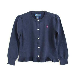 ラルフローレン(Ralph Lauren)の【値下げ!】†ラルフローレン/Ralph Lauren†115cm カーディガン 紺【中古】子供服 キッズ kids 女の子 春秋 012032 tops(カーディガン)