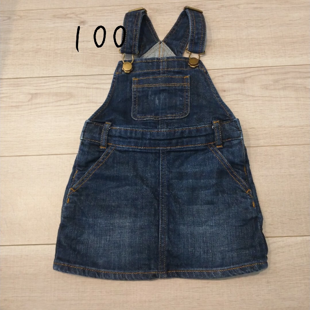 GAP(ギャップ)の専用★GAP DENIM デニムオーバーオールスカート 100センチ キッズ/ベビー/マタニティのキッズ服女の子用(90cm~)(スカート)の商品写真