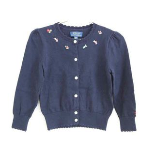 ラルフローレン(Ralph Lauren)の【春物 新入荷!】†ラルフローレン/Ralph Lauren†100cm(3T) 長袖カーディガン 紺【中古】子供服 キッズ kids 女の子 春秋 tops 612042(カーディガン)