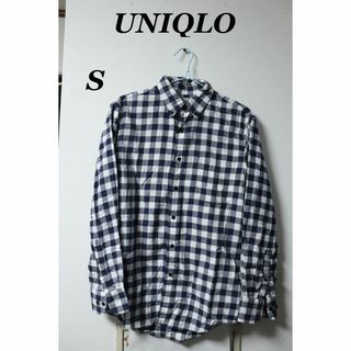 ユニクロ(UNIQLO)のプロフ必読UNIQLOブロックチェックネルシャツ/ネイビー良品S(シャツ)