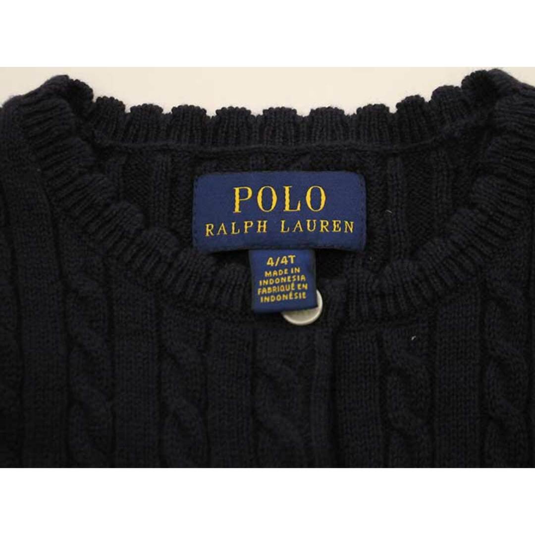 Ralph Lauren(ラルフローレン)の【春物 新入荷!】〓ラルフローレン/Ralph Lauren〓110cm カーディガン ネイビー 【中古】子供服 キッズ kids  女の子  春秋 tops 312042 キッズ/ベビー/マタニティのキッズ服女の子用(90cm~)(カーディガン)の商品写真