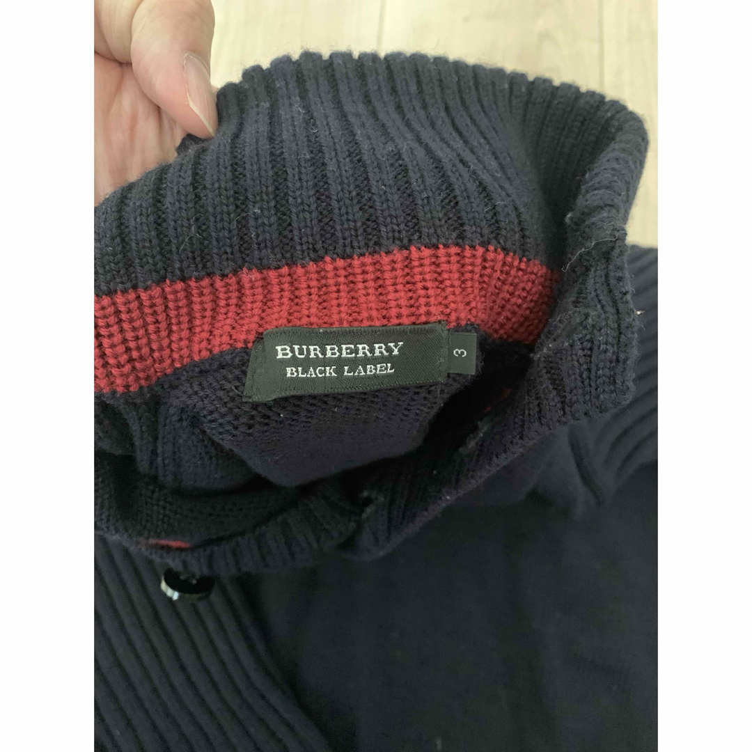 BURBERRY BLACK LABEL(バーバリーブラックレーベル)のBURBERRY BLACK LABEL◆セーター(厚手)/3/ウール/ネイビー メンズのトップス(ニット/セーター)の商品写真