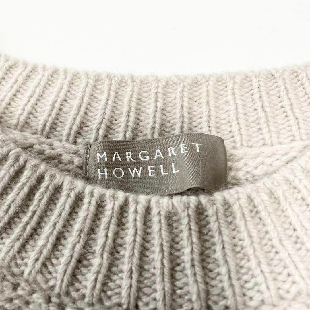 極美品 MARGARET HOWELL ウールカシミヤシルク ケーブルニット