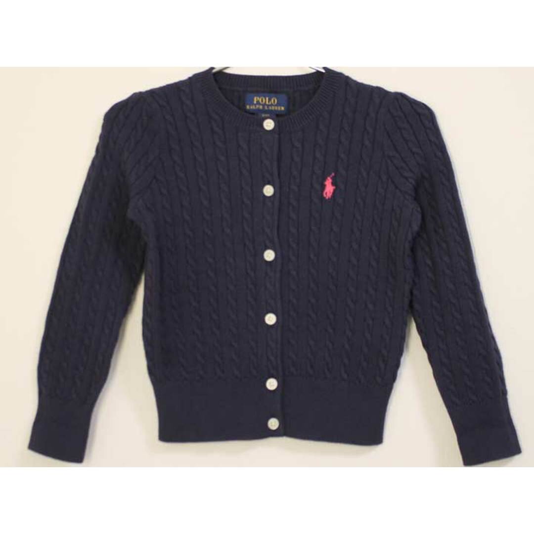 Ralph Lauren(ラルフローレン)の【春物 新入荷!】〓ラルフローレン/Ralph Lauren〓100cm カーディガン ネイビー 【中古】子供服 キッズ kids  女の子  春秋 tops 312042 キッズ/ベビー/マタニティのキッズ服女の子用(90cm~)(カーディガン)の商品写真