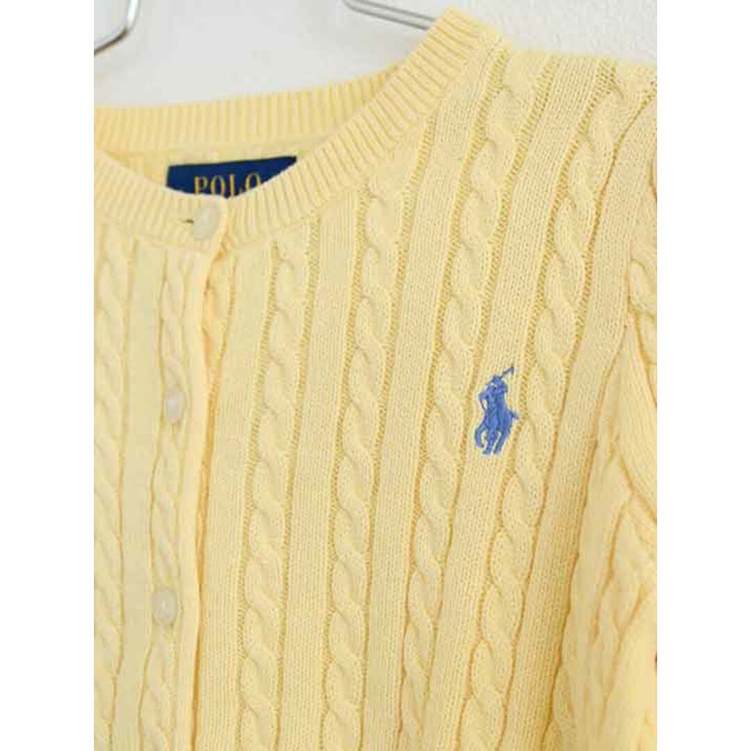 Ralph Lauren(ラルフローレン)の†ラルフローレン/Ralph Lauren†115cm(5) 長袖カーディガン 黄【中古】子供服 キッズ kids 女の子 春秋 tops 612042 キッズ/ベビー/マタニティのキッズ服女の子用(90cm~)(カーディガン)の商品写真