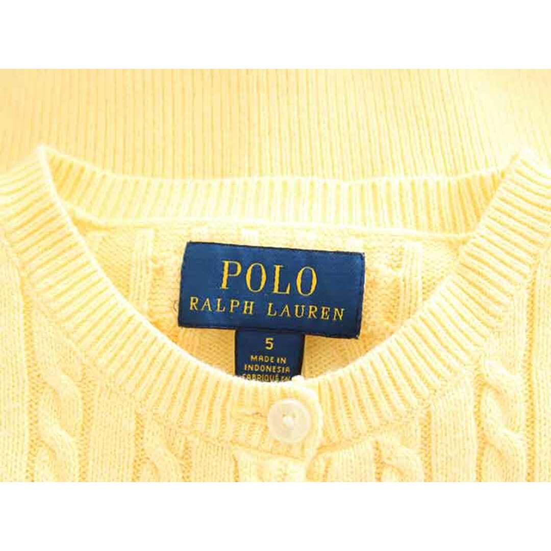 Ralph Lauren(ラルフローレン)の†ラルフローレン/Ralph Lauren†115cm(5) 長袖カーディガン 黄【中古】子供服 キッズ kids 女の子 春秋 tops 612042 キッズ/ベビー/マタニティのキッズ服女の子用(90cm~)(カーディガン)の商品写真