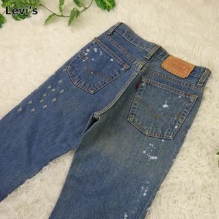 リーバイス(Levi's)のリーバイス　517-03　リペアペイント加工ブーツカットデニム　28　アメリカ製(デニム/ジーンズ)